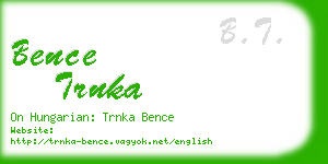 bence trnka business card